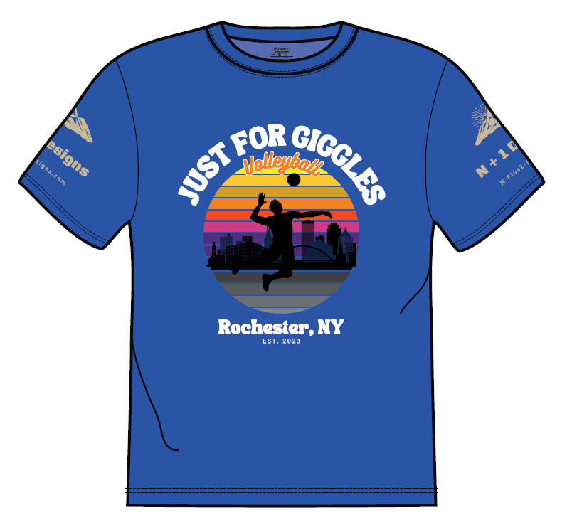 JFG "Royal Blue" Volleyball Cooling Performance Crew T-Shirt