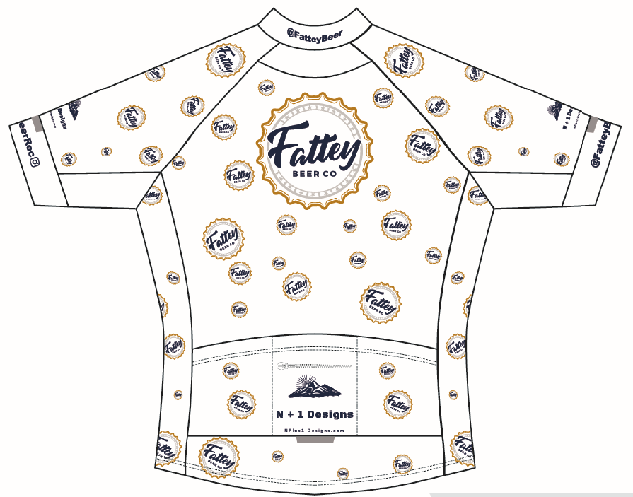 Fattey Beer Co (Blue) Race Cut Cycling Jersey