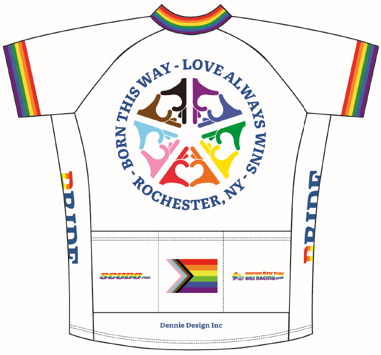Pride "ROC White" Amateur Cut Cycling Jersey