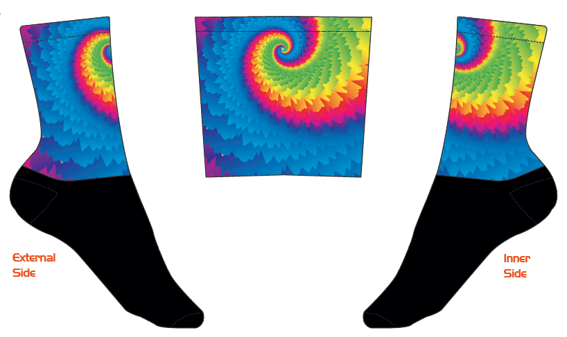 "Tie-Dye" Cycling Socks