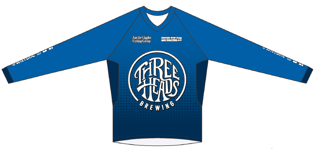 3HB "Blue Fade" MTB Long Sleeve Jersey
