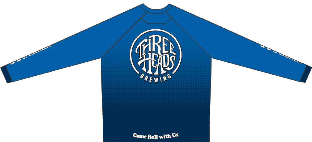 3HB "Blue Fade" MTB Long Sleeve Jersey