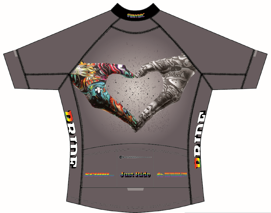 PRIDE "Hand Heart" Race Cut Cycling Jersey