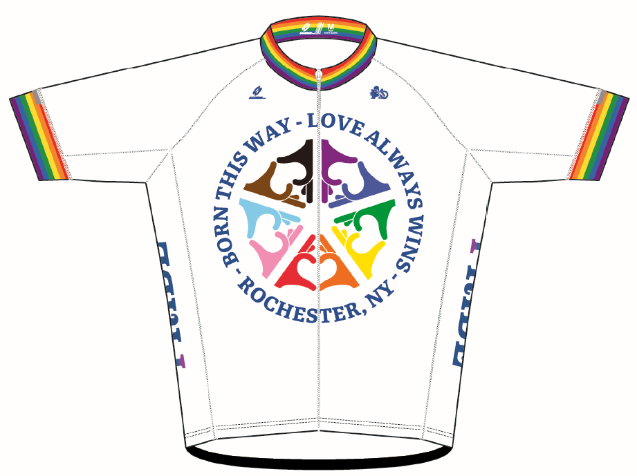 PRIDE "ROC White" Race Cut Cycling Jersey