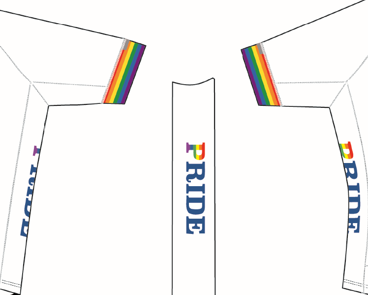 PRIDE "ROC White" Race Cut Cycling Jersey