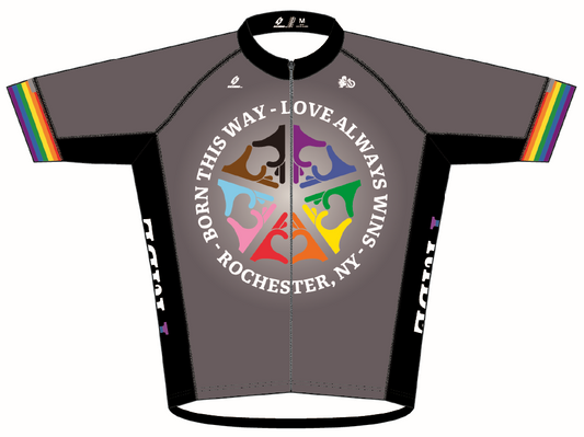 PRIDE "ROC Grey" Race Cut Cycling Jersey