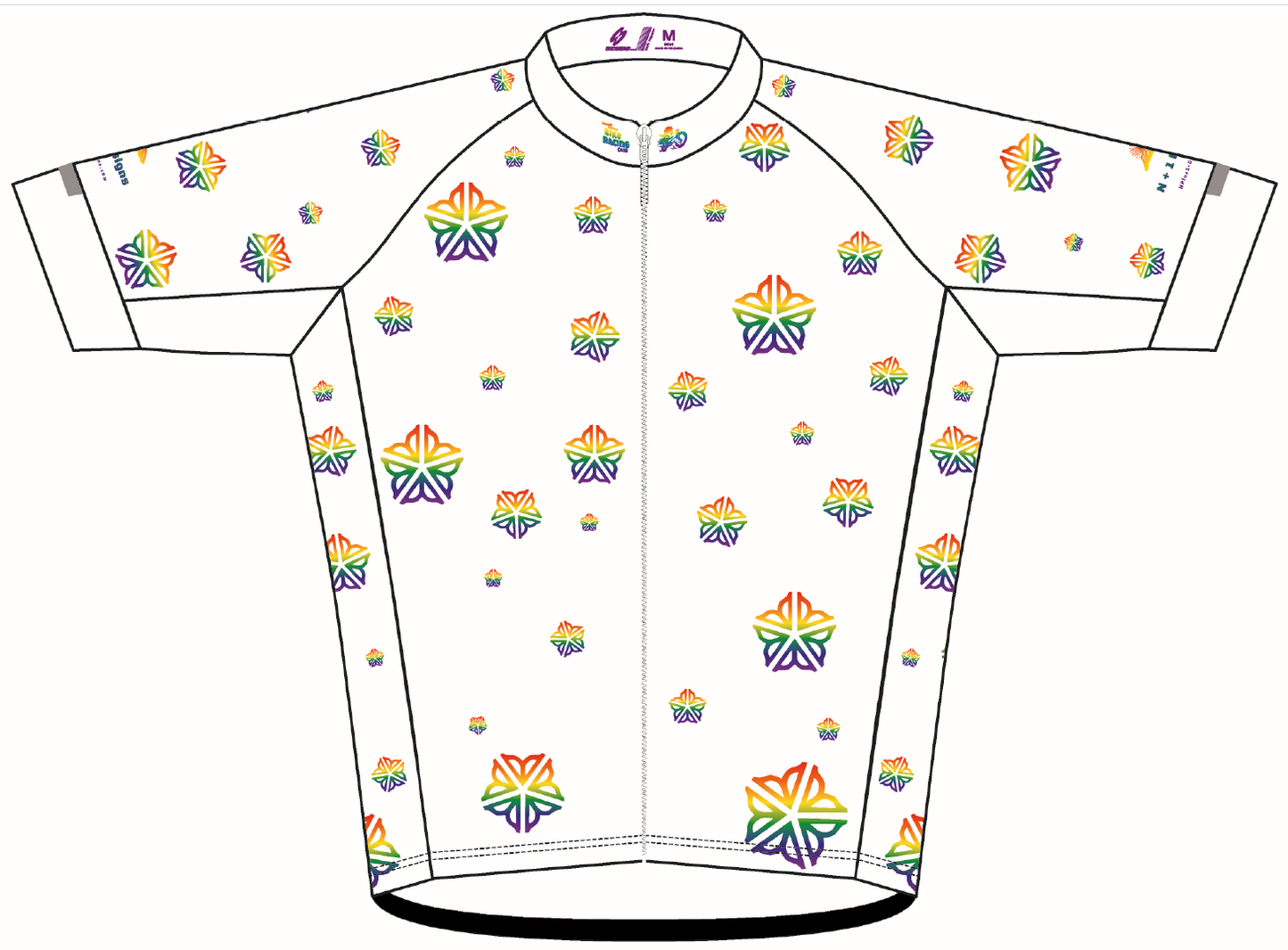 ROC Pride "White" Amateur Cut Cycling Jersey