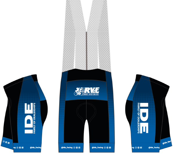 2022 Ide Racing "Blue Fade" Cycling Bib Shorts