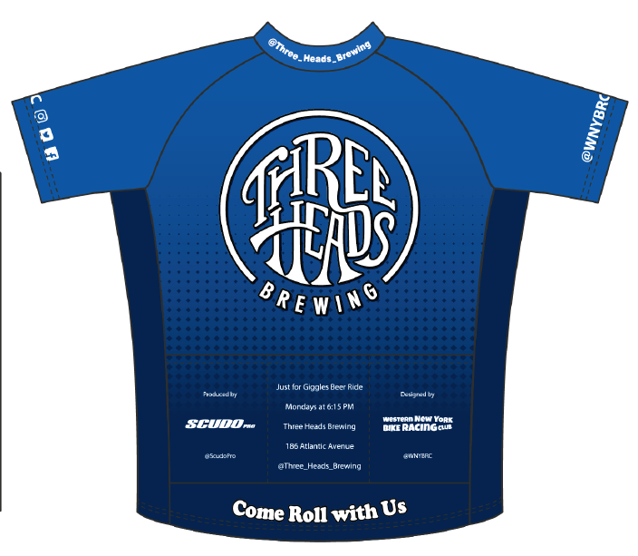 3HB "Blue Fade" Amateur Cut Cycling Jersey