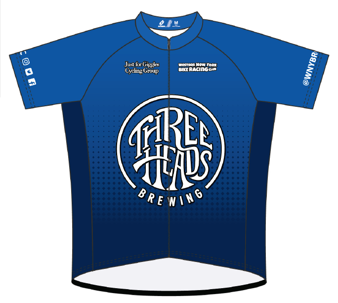 3HB "Blue Fade" Amateur Cut Cycling Jersey